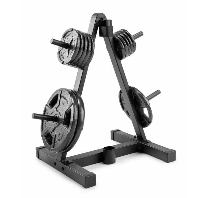 Tree Racks Bar OLYMPIC WEIGHT PLATE Tree Rack Barbell Bars Storage Holder Stand Home ...