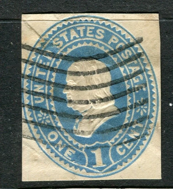 USA; 1870s-80s early classic Embossed Presidential POSTAL STATIONARY PIECE 1c.