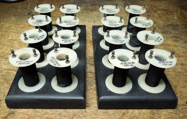 Vintage Antique Science Resistance Wire Spools Physics Demonstration set