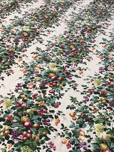 Vintage Used  Retro Pretty Berries Seersucker Rectangle Tablecloth,145x231cm