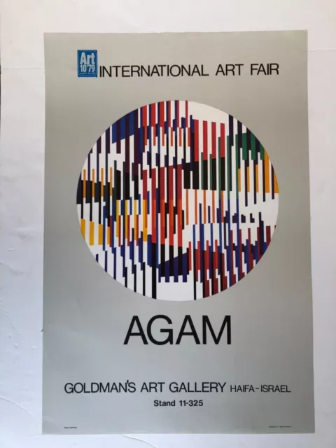 Yaacov Agam vintage art poster  Israel International Art Fair 1979