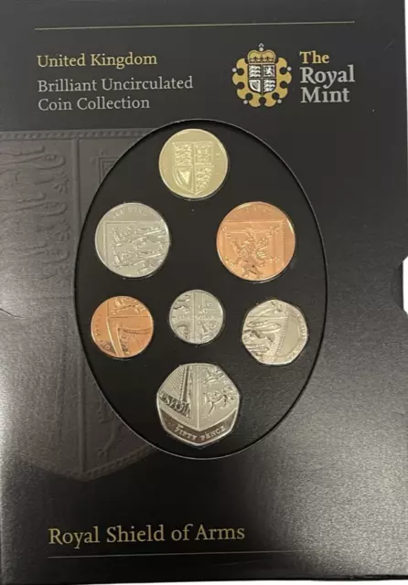 2008 The Royal Mint Brilliant Uncirculated Royal Shield Of Arms Coin Pack