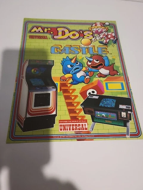 Flyer UNIVERSAL,MR.DO'S CASTLE  Arcade Video Game advertisement original see pic