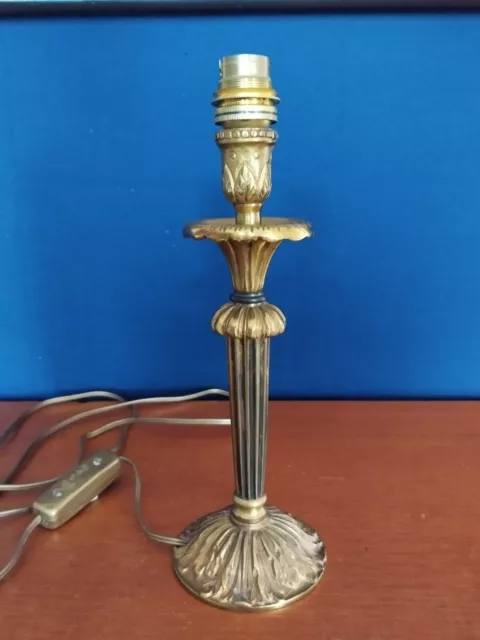 Pied De Lampe En Bronze Style Louis Xvi H.27Cm