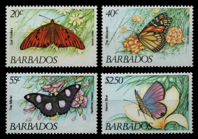 Barbados 1983 - Mi-Nr. 575-578 ** - MNH - Schmetterlinge / Butterflies