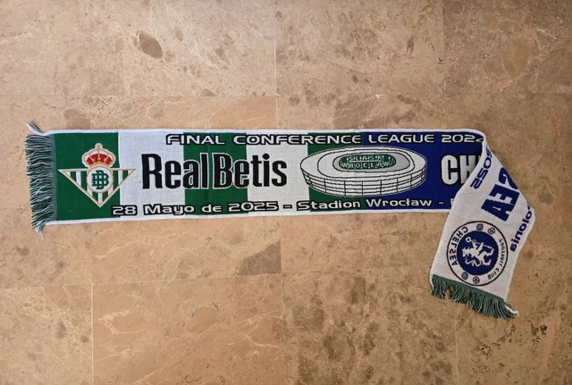 BUFANDA OFICIAL FINAL UEFA CONFERENCE LEAGUE 2025 Breslavia REAL BETIS v CHELSEA EUR 7,17 - ES