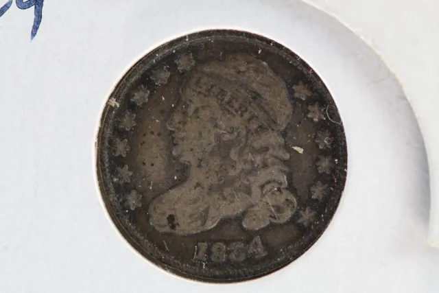 1834 Capped Bust Dime Large 4 F 3G4C