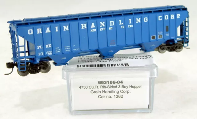 N Scale 4750 3-Bay Covered Hopper - Grain Handling Corp. #1362 - IMRC #653106-04