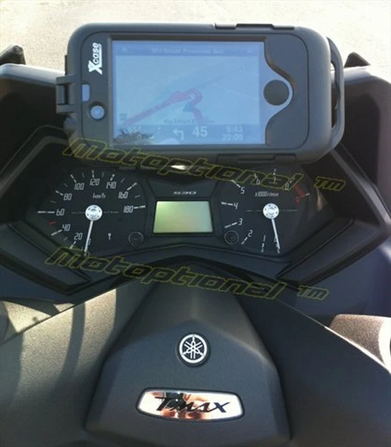 Supporto Per Manubrio Yamaha T-Max 560 2022-2024 - Barra In Acetale Per GPS O Smartphone, Diametro 22mm, Nero