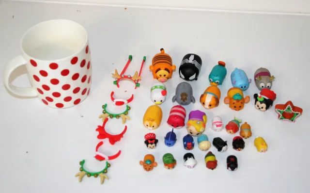 Lot of 27 Disney Tsum Tsum  Used Action Figures PVC Toys Dolls N5-27 2