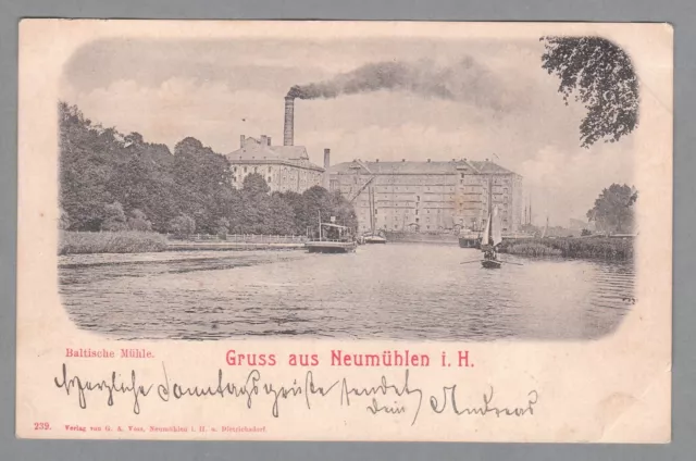 ++ Kiel - Gruss aus Neumühlen - Baltische Mühle um 1900 ++