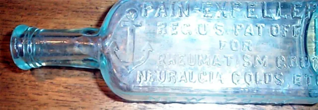 Anchor Pain-Expeller F Ad Richter & Co Aqua Bottle 1890-1910