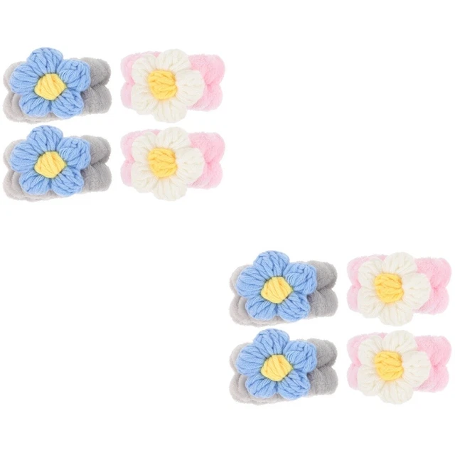 4 Paia Bracciali Cartoni Cartoni Peluche Per Lavare Viso Adorabili Ragazze