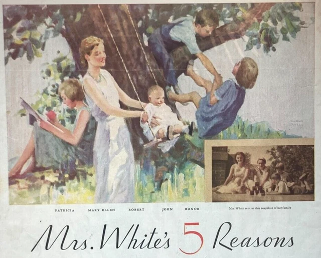 Vintage Proctor & Gamble Soap  Mrs Whites 5 reasons 1932  Magazine Print Ad W27