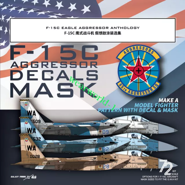 Galaxy G72052 F-15C EAGLE AGGRESSOR  ANTHOLOGY & CAMOUFLAGE DIE-CUT FLEXIBLE