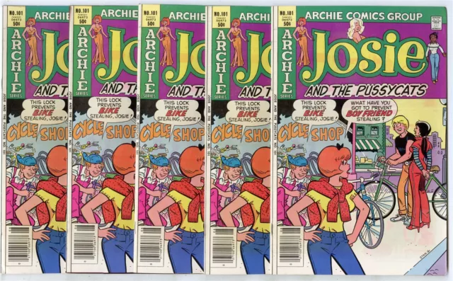 Josie & the Pussycats #101, 102, 103 (5 copies each)  avg. NM- 9.2  Archie  1980