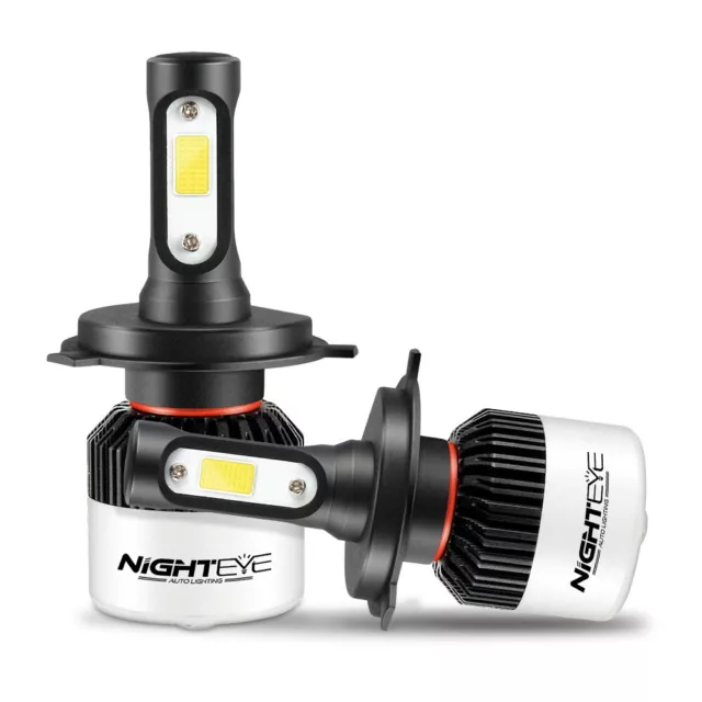 Nighteye H4 72W 9000LM LED Scheinwerfer Autolampen Glühlampen Hi/Low Beam Birnen