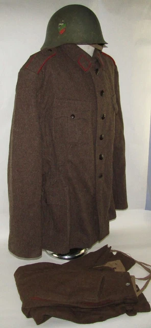 WW2 Bulgarian Soldier's Combat Uniform-Jacket/Pants/M36 Combat Helmet.