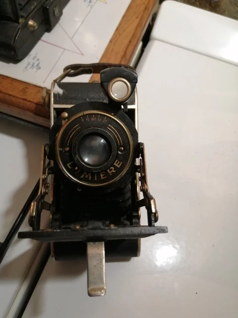 Ancien Appareil Photo à Soufflet FOTH – Objectif Hermagis F/6.3 125mm – Avec Pochette Cuir