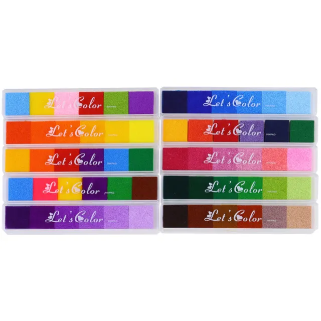 10 PCS ENCRE De Peinture Au Doigt Tampon Encreur Multicolore Encrer EUR  14,08 - PicClick FR