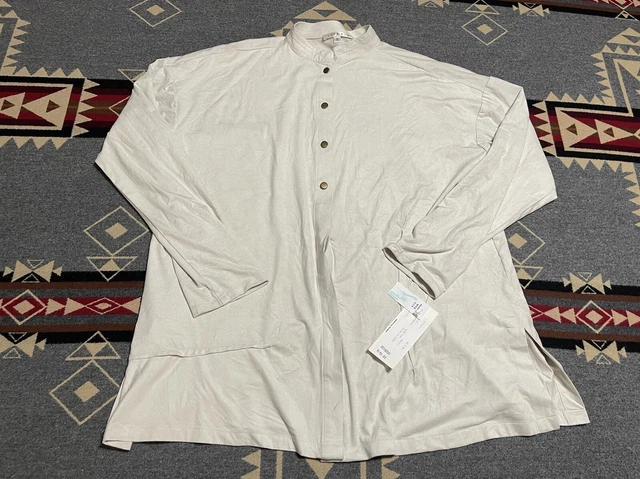 LUNA LUZ Micro Suede Poly Size S USA NWT $149 Button Down Top ZQ