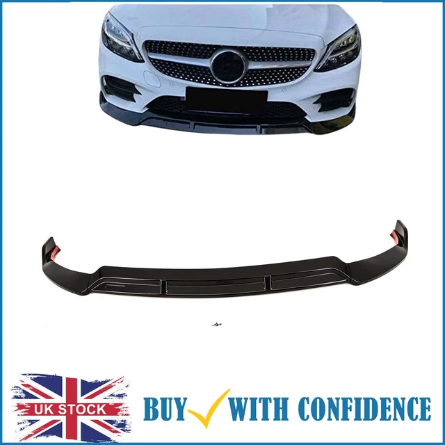 Spoiler Avant Style Brabus Pour Mercedes Classe C C43 AMG W205/C205 (2019-2021) - Noir Brillant ABS