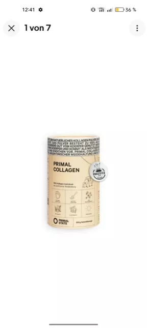 Primal State Collagen Pulver 460g aus zertifizierter Weidehaltung NEU