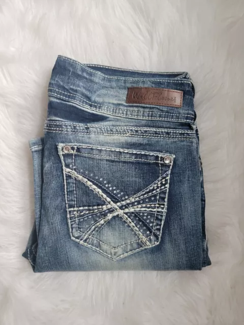 SIZE 7 WALLFLOWER Luscious Curvy Distressed Skinny Jeans