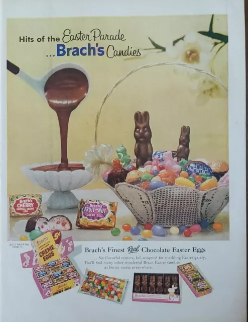 1957 Vintage Brach's Easter Candy Selection, Chocolate Bunny,Holiday