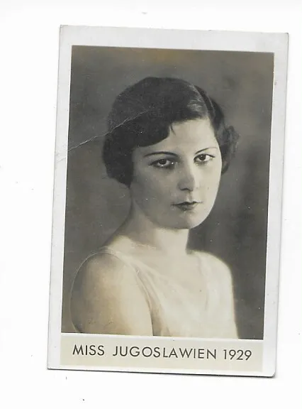 Sammelbild -- Die Schönsten Frauen Der Welt - Miss Jugoslawien  1929