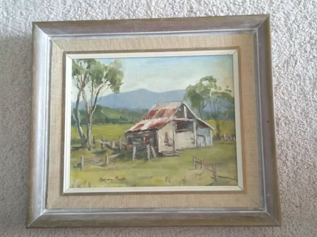 Barbara Peake-Australian Artist-'Old Shed' Oil on Board-Framed-Signed