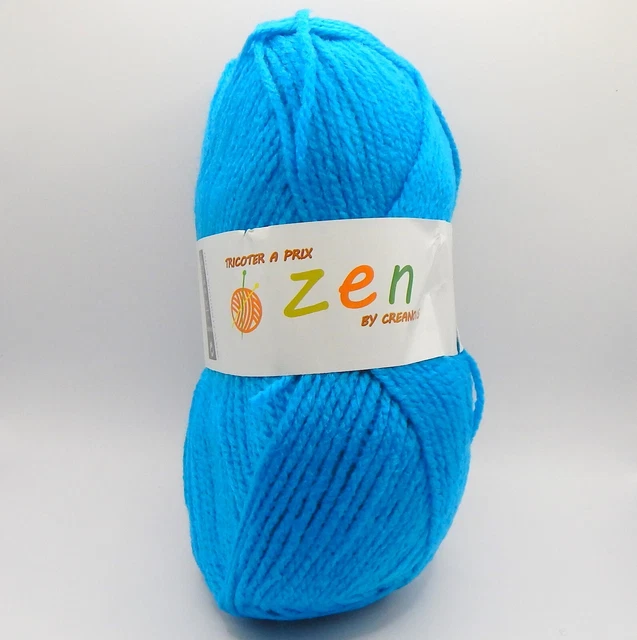 Lot De 10 Pelotes De Lain Zen Soleil - Acrylique Jaune, Aiguille 3.5, Printemps/été