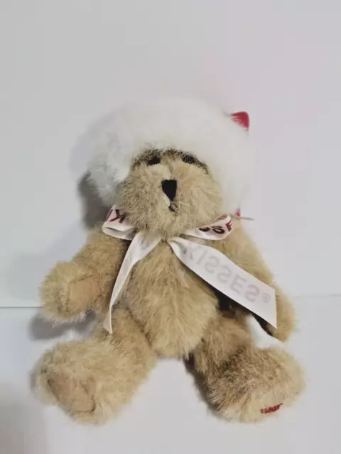 Rare 2005 Boyds Bears Hersheys Jointed -Christmas Kisses Exclusive Plush Bear 8"