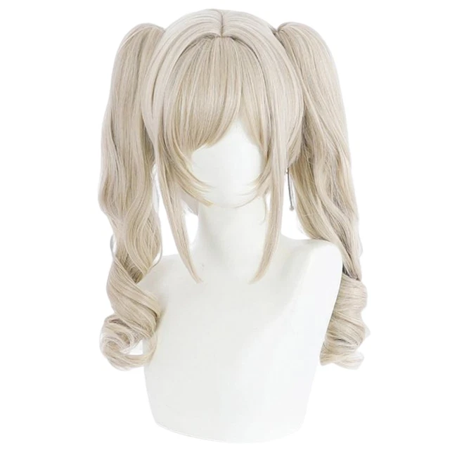 Parrucche cosplay Genshin Impact Barbara doppia coda di cavallo per ragazze gioco anime-xp