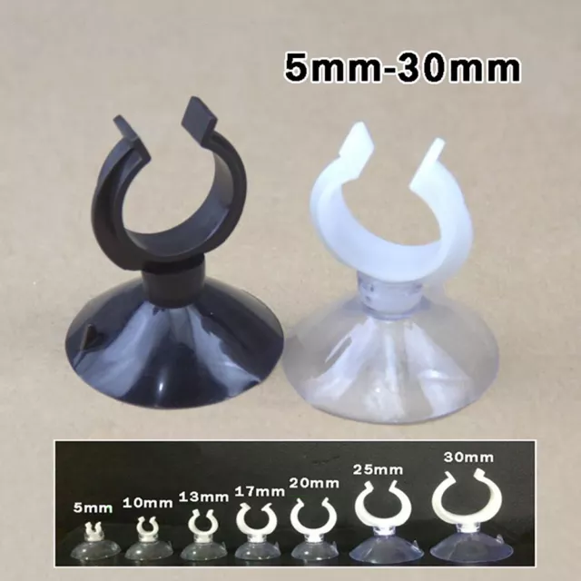 Aquarium Suction Cups Clips 5mm - 30mm With Suckers Fish Tank Heater Hose Tube