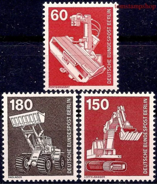 Germany B 1978 Industry Technology Tractor/X-Ray Medical Health 3v MNH