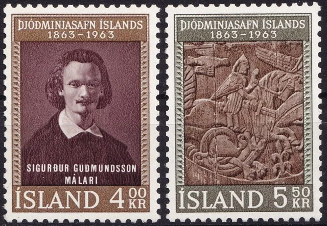 Island 1963 100 Jahre Nationalmuseum sehr schön komplette Satz Postfrisch/MNH