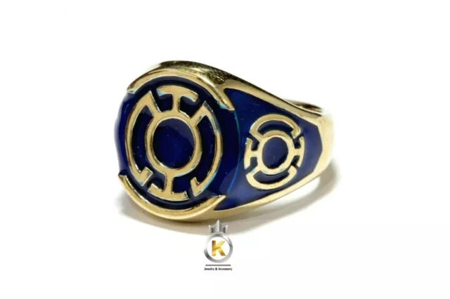 Blue Ring Brass Blue Lantern Brass Ring Blue Lantern Power Brass Ring 3