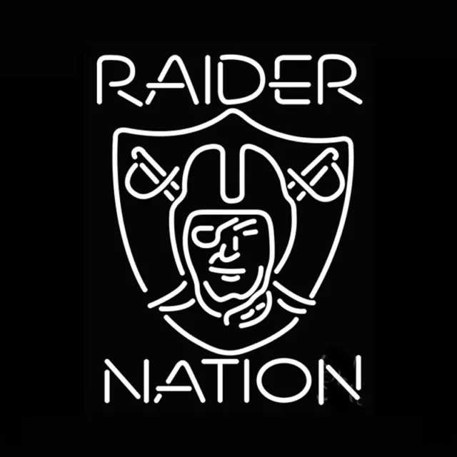 CoCo Las Vegas Raiders Raider Nation Beer Neon Sign Light 24"x20"