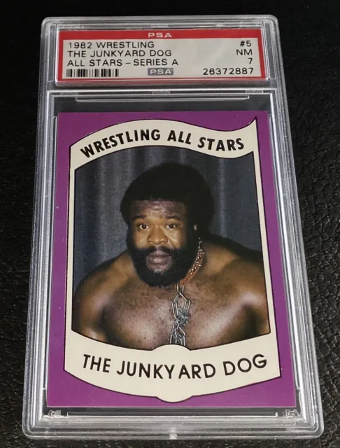PSA 7 1982 Wrestling All Stars The Junkyard Dog Rookie Card #5 WWF WWE Series A