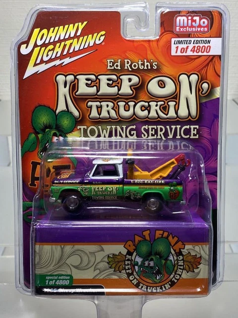 Johnny Lightning Ed Roths Keep On Truckin 1966 Chevy Wrecker Rat Fink Edoros