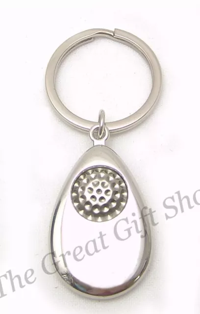 3D GOLF BALL BADGE KEYRING Perfect Men Women Golfer Accessory Gift Box ENGRAVED