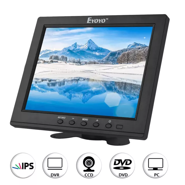 Eyoyo 8 Zoll HDMI Monitor 1024x768 Auflösung Display Portable 4:3 TFT LCD