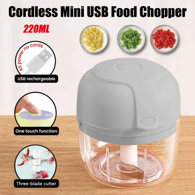 1500mAh Cordless Mini USB Food Chopper 220ml