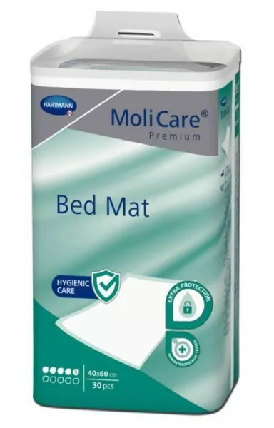 Molicare Premium Bed Mat 5 Drops | 60 X 90 CM | 30 Units (1 Pack)