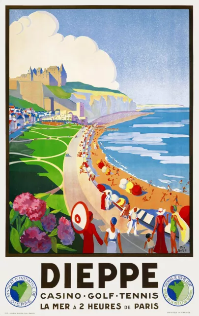 Affiche chemin de fer Etat - Dieppe