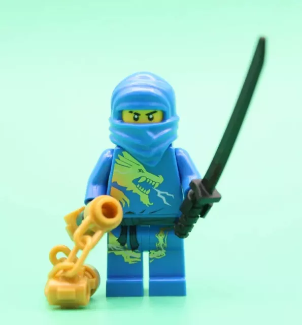 JAY DX 2521 2519 RARE Ninjago Blue Ninja LEGO Minifigure Dragon