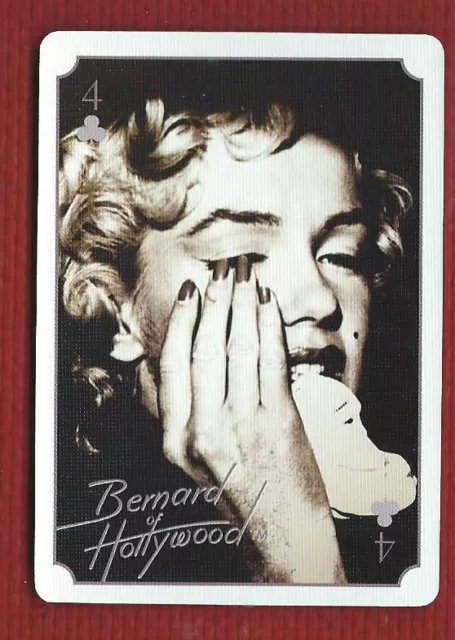 MARILYN MONROE Star Playing Card FOUR of Clubs Bernard Hollywood Issue