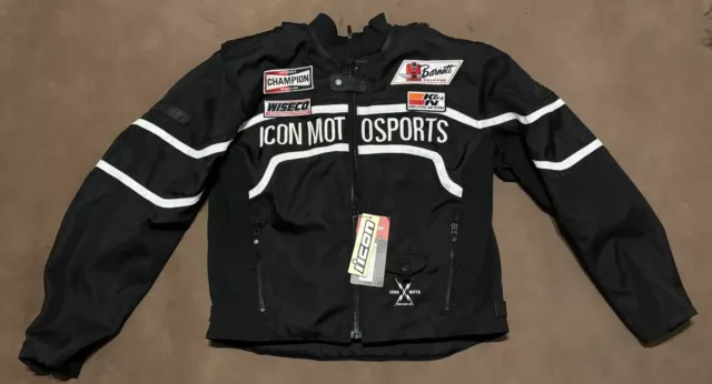 Icon Motorcycle Jacket Sz XL (Brawnson Sidewinder)