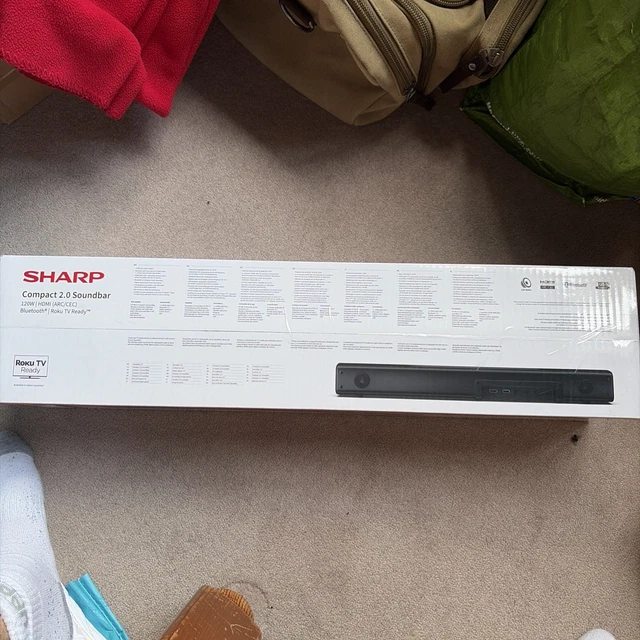 SHARP COMPACT 2.0 Soundbar HT-SB121 Equaliser and Bluetooth 5.3 with ...